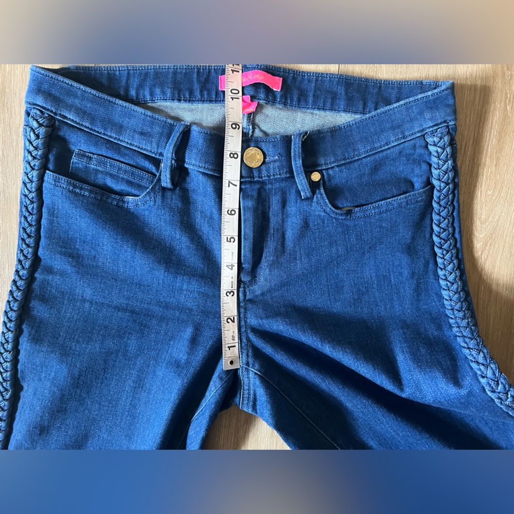 LILLY PULITZER South Ocean Crop Flare Jeans EUC - Picture 8 of 9